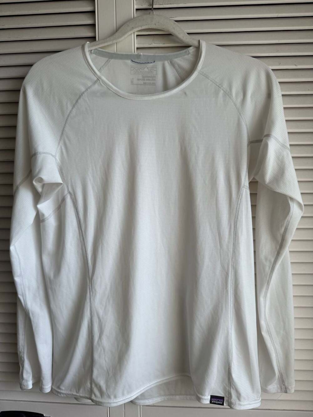 Patagonia Capilene Lightweight Baselayer Long Sleeve Shirt White Womens Size Med